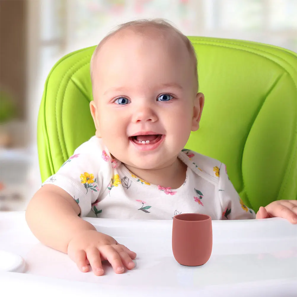 

2Pcs Baby Training Cup Silicone Durable Heat Resistant Easy Clean Toddler Open Cup Soft Gums Safe Drinking Small Hands