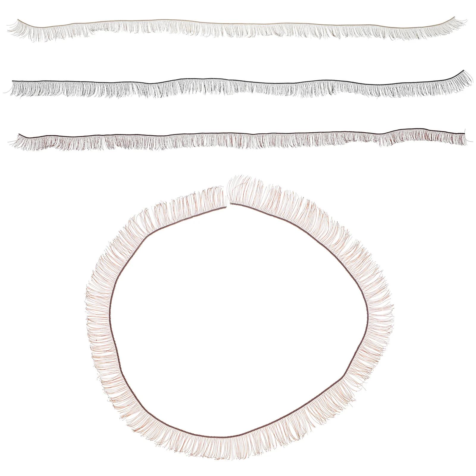 4 pçs cílios postiços múltiplas cores realista diy tiras de cílios falsos para artesanato decorativo cílios pacote acessórios