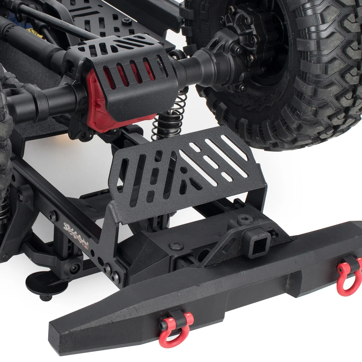 Chassi de metal armadura proteção placa skid eixo protetor de bateria para 1/10 rc rastreador carro traxxas trx4 bronco defender g500 k5