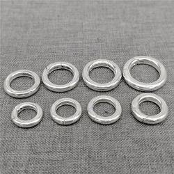 Sterling Silver Round Push Clasp 925 Silver Spring Gate Pearl Clasp 12mm to 20mm