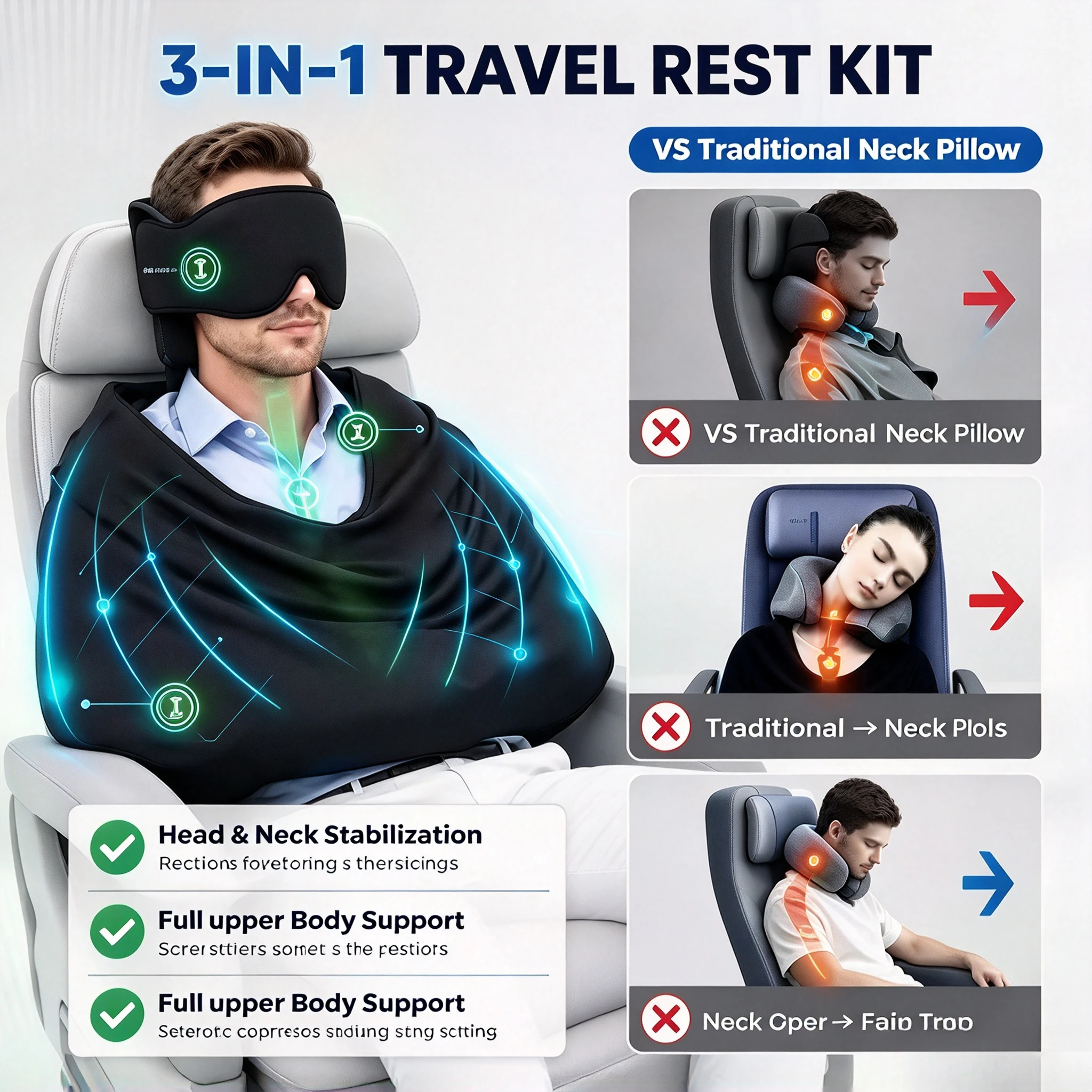Travel Accessories Long Flight - Système de soutien pour dormir en