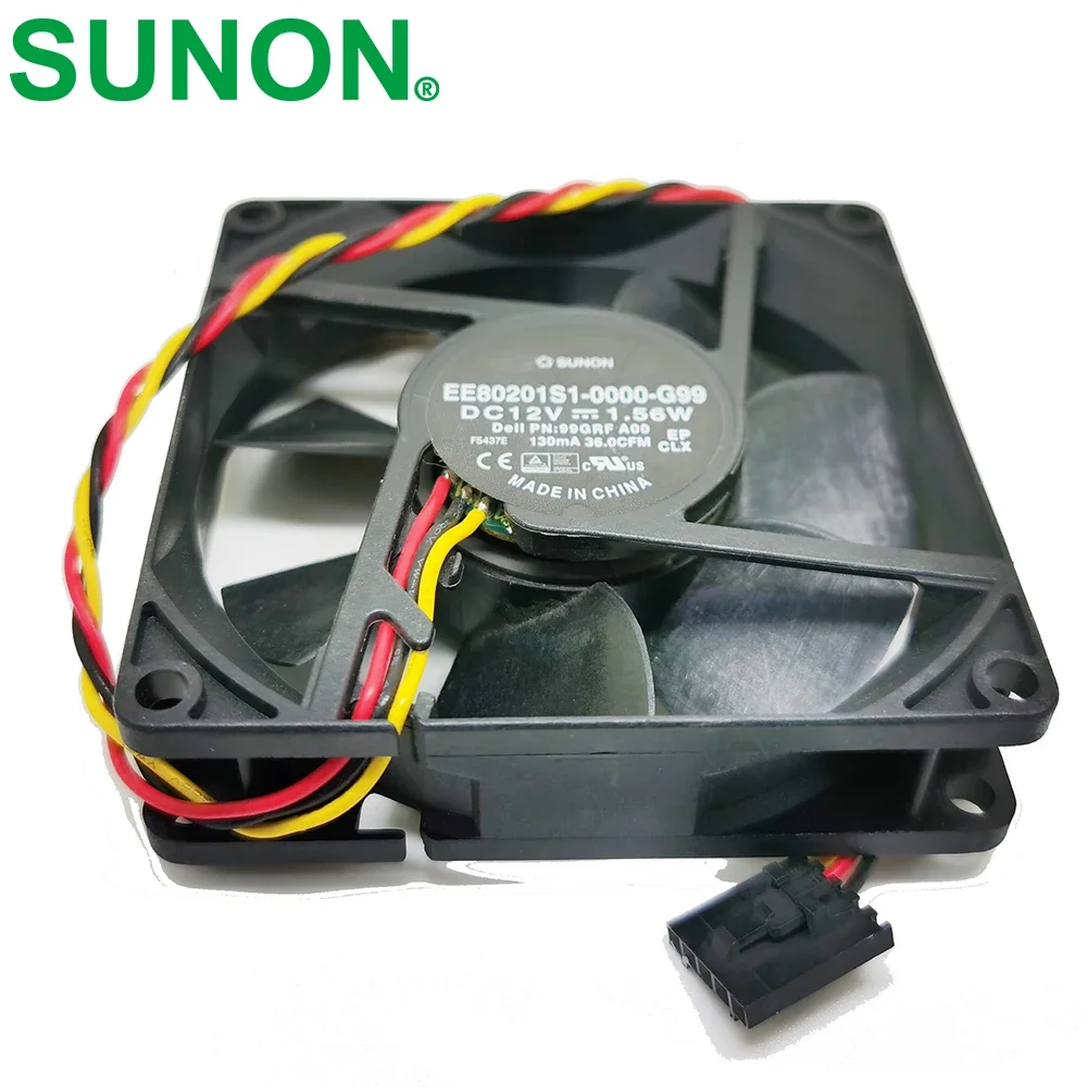 Pour Stalon EE80201S1-0000-G99 XMN4N A00 DC 12V 0.snap80x80x20mm Serveur Ventilateur De Refroidissement 4 Fils PMW