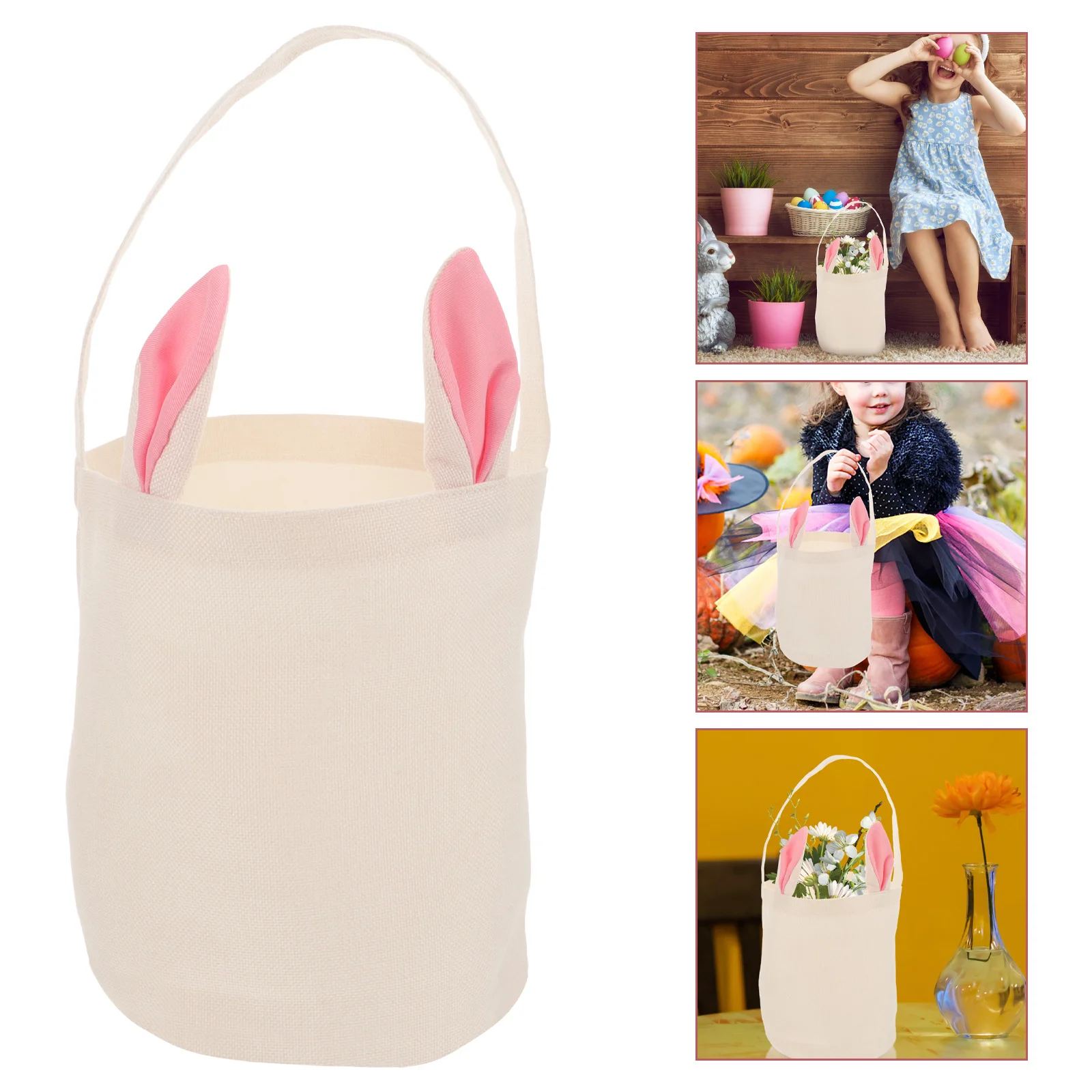 

Rabbit Ear Gift Cloth Bags Delicate Large Size Party Decoration Storage Pouch for Candy Snacks Treats Festival Wrapping Bags
