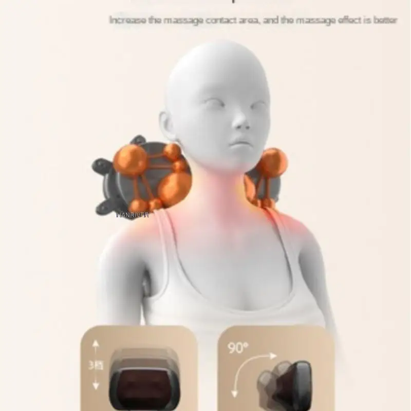Cervical spine massager instrument neck waist back leg electric multifunctional whole body kneading seat cushion chair cushion
