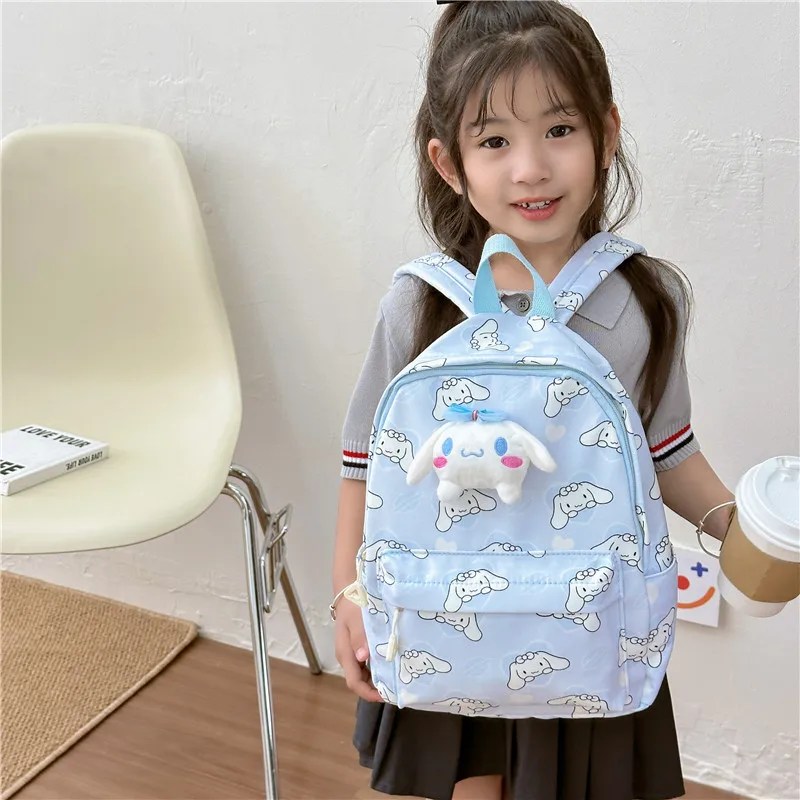 Sanrio Hello Kitty Kuromi Children Backpack Primary School Students 1-3-6 Grade Burden-reducing Large-capacity School Bags Girl