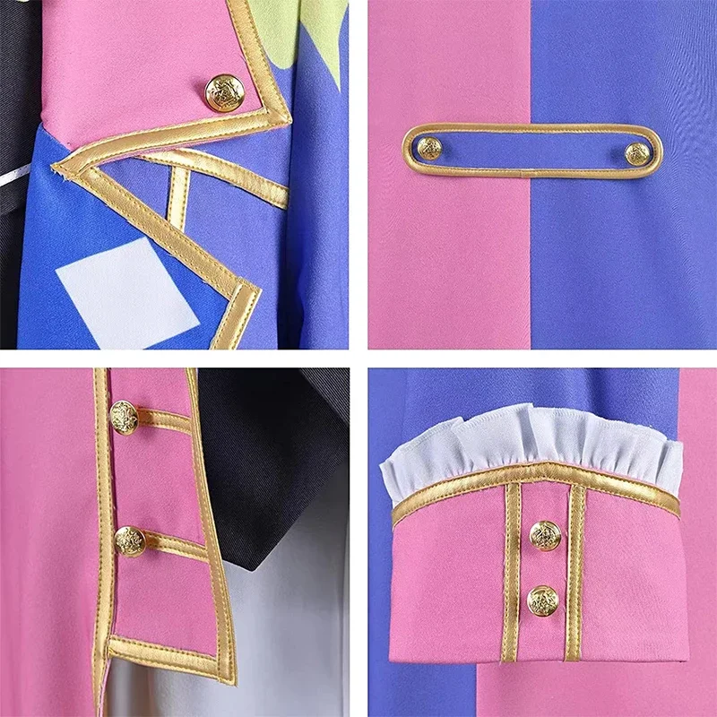 مشروع كوسبلاي كاميشيرو روي ، مسرح سيكاي الملون! الفذ العجائب تأثيري زي مع شعر مستعار ، بدلة كاملة ، ملابس هالوين