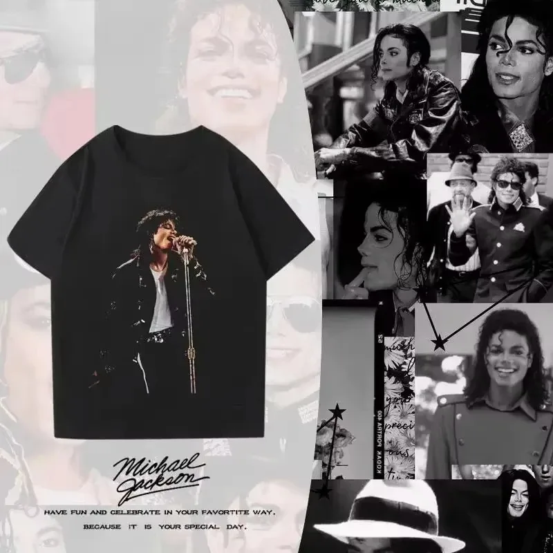 2026 New Movie Michael Jackson T-shirt Oversized Streetwear Punk Vintag Rock Vintage Short Sleeve Men Women Clothing Cotton Tees