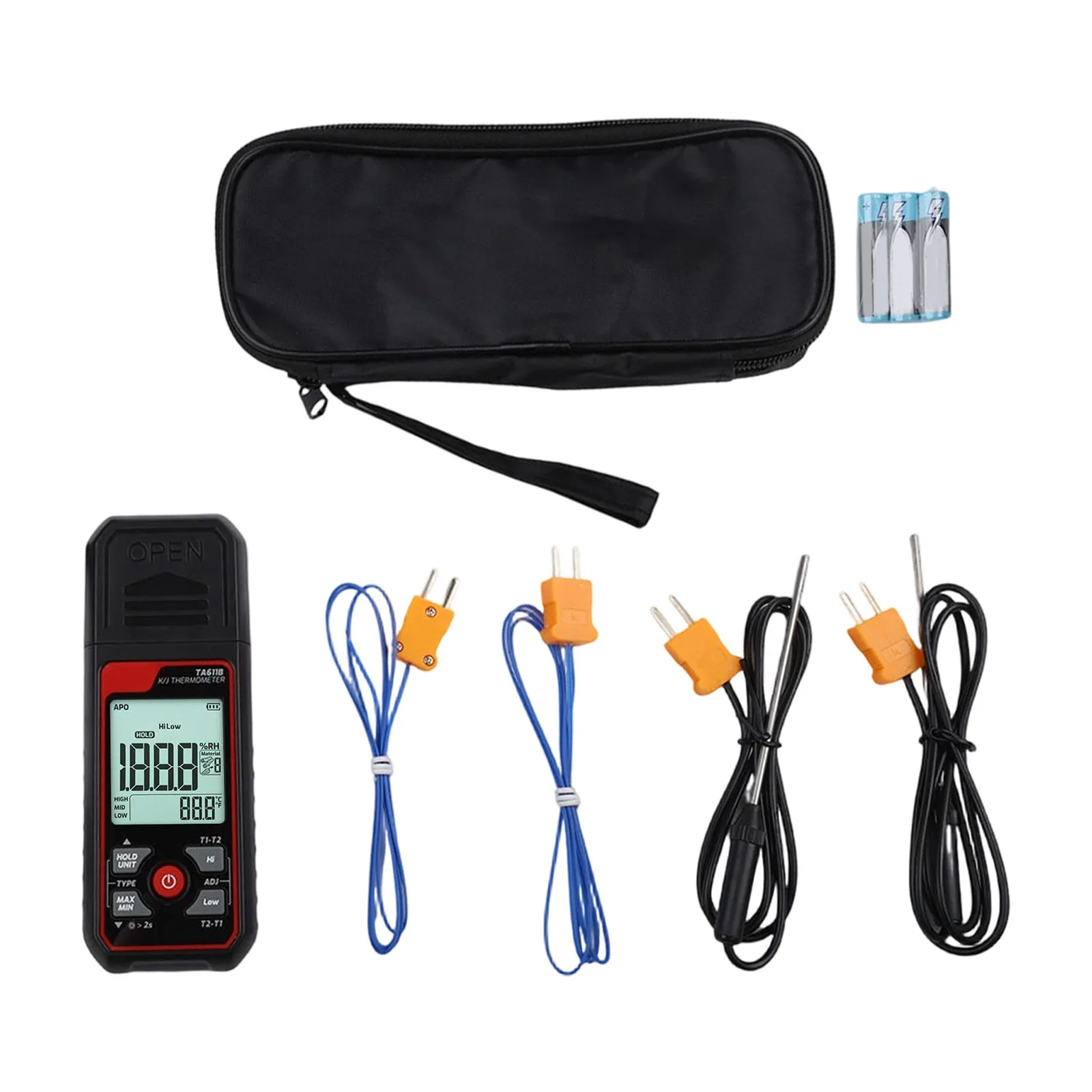 

Точное измерение температуры, цифровой термометр, двухканальный цифровой термометр, автоматическая калибровка, термопара K-типа