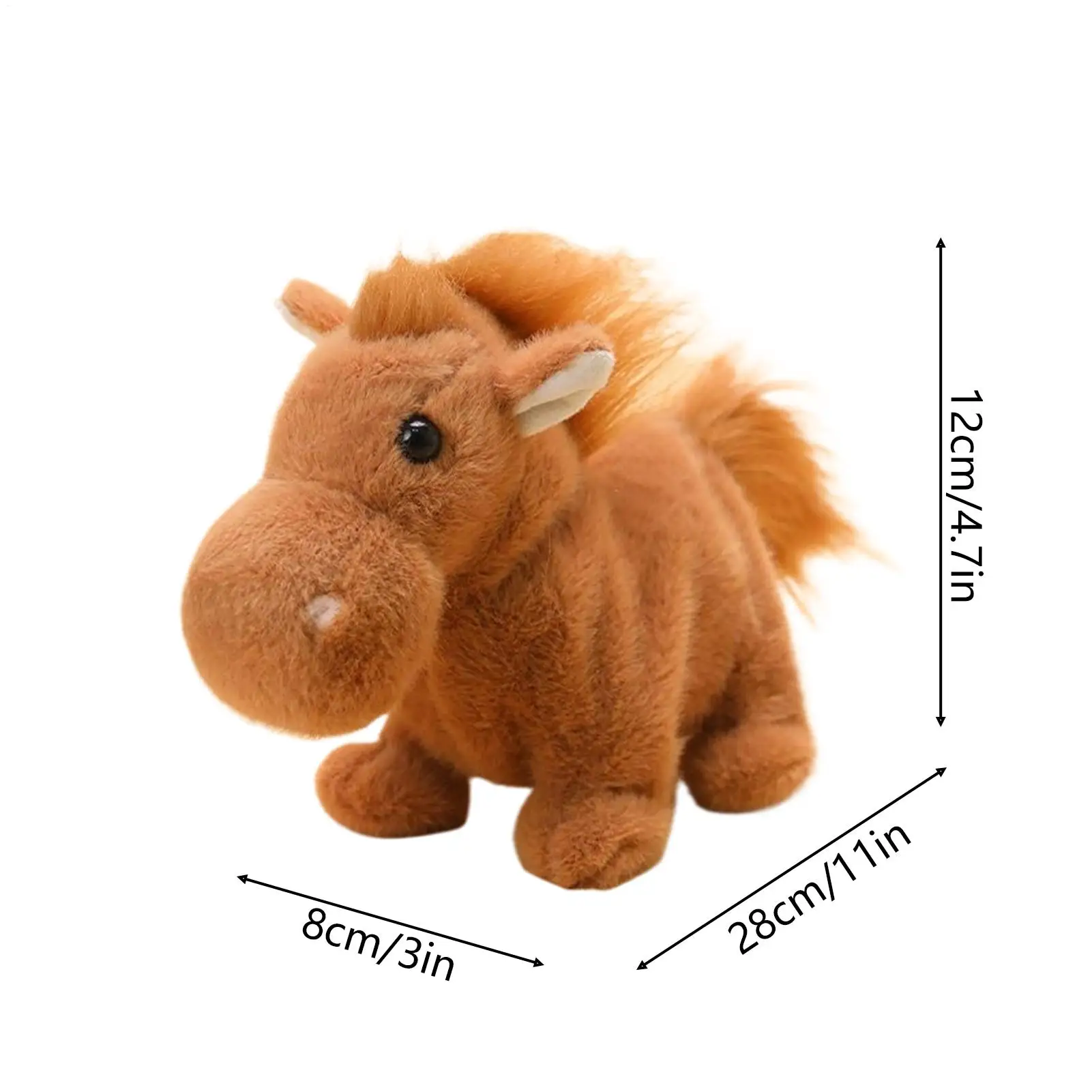 Animal Plush Toys Soft Cute Interactive Robot Horse Doll Electric Interactive Dog Plush Figurine For Kids Boys Girls Living Room