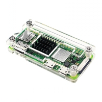 For Raspberry Pi Zero 2 W Acrylic Case Transparent Shell with Aluminum Heat Sink for Raspberry Pi Zero 2W