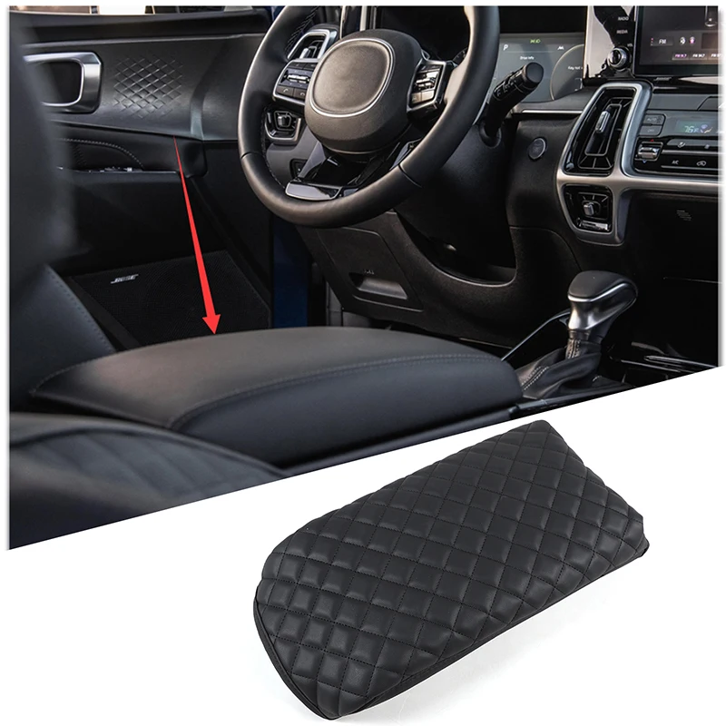 

For Kia Sorento MQ4 2021-2023 Car Leather Center Console Armrest Box Cover Protector Cushion Lid Waterproof Interior Accessories