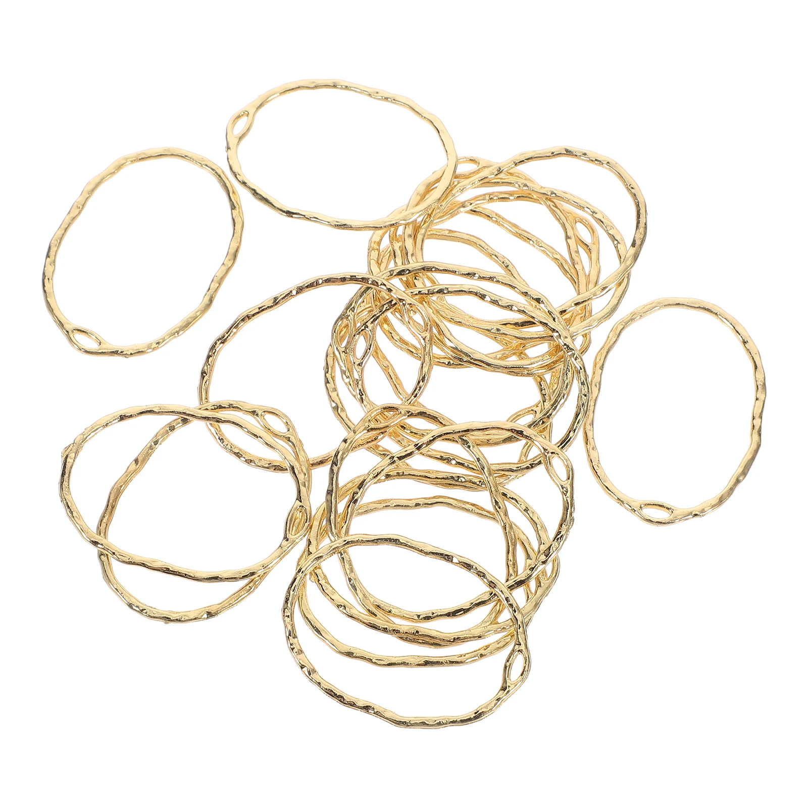 

20 Pcs Irregular Oval Shaped Pendant Earrings DIY Jewelry Making Parts Zinc Alloy Hollow Charms For Bracelet Accessories