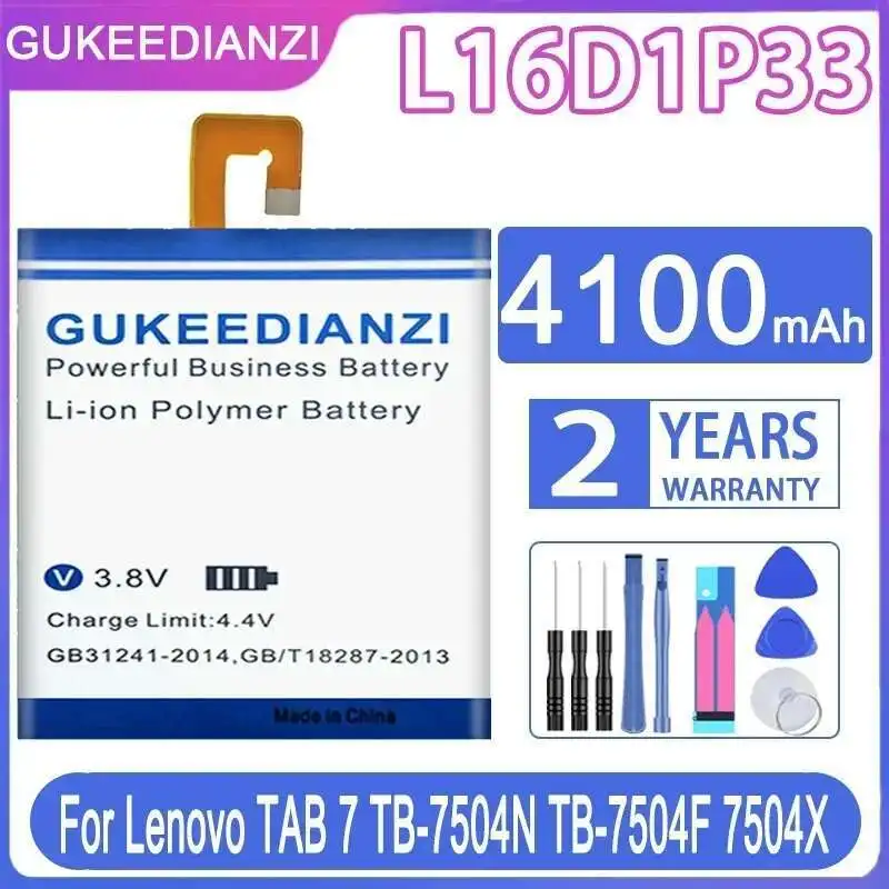 

4100Mah Fast Charging Tablet Battery For Lenovo Tab 7 TB-7504N TB-7504F 7504X L16D1P33