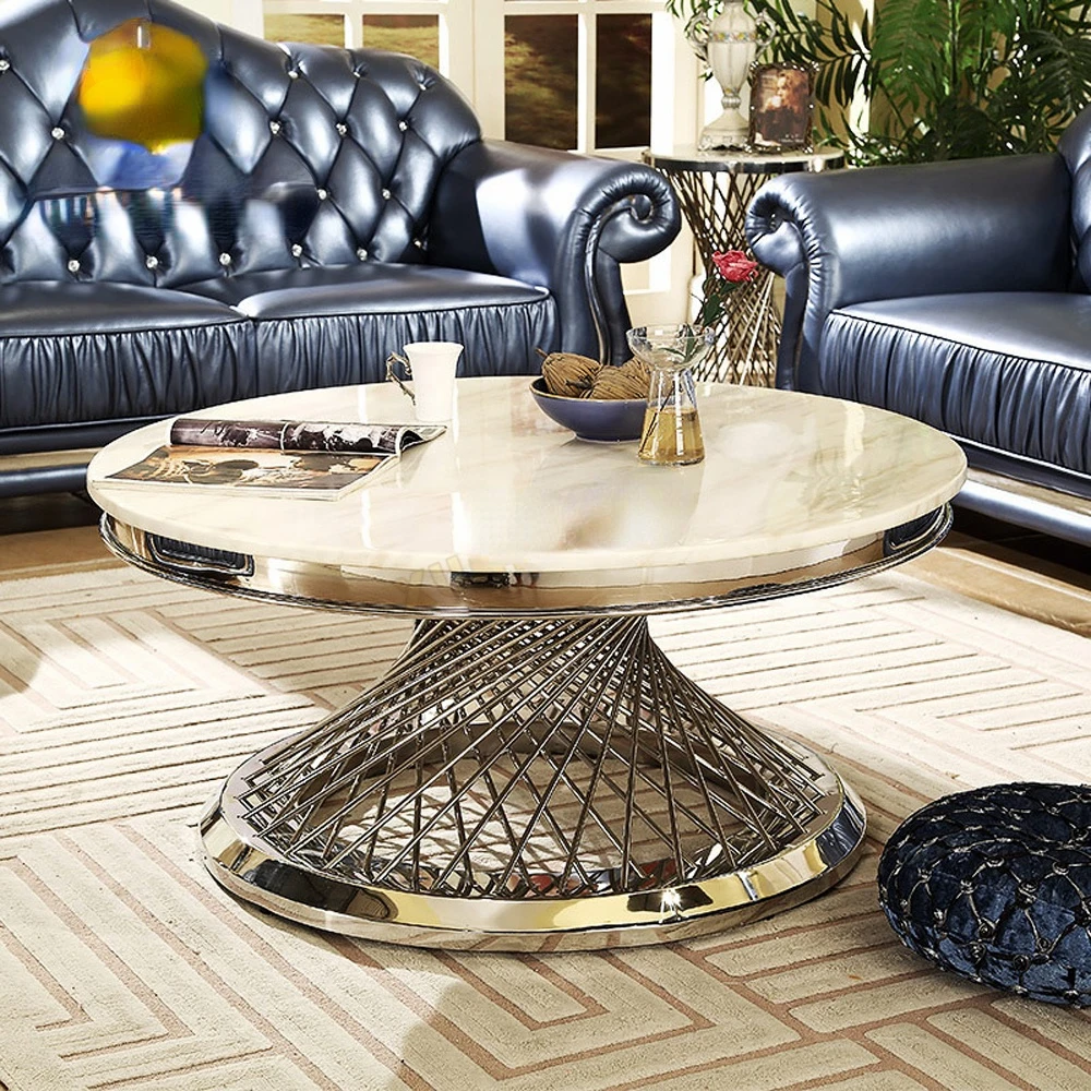 Home furniture round center table marble coffee tables modern luxury coffee table for living room