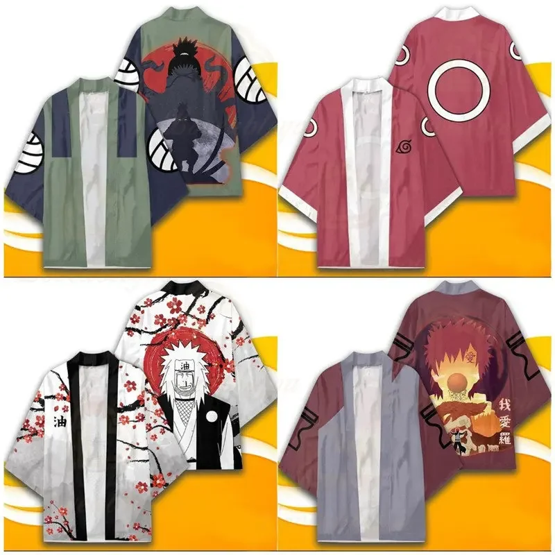 Kimono de Naruto Uzumaki para Niños y Niñas, Camiseta Gráfica Streetwear, Uchiha Sasuke, Impresión 3D, Anime Japonés, Hokage, Cosplay, Kimono Holgado