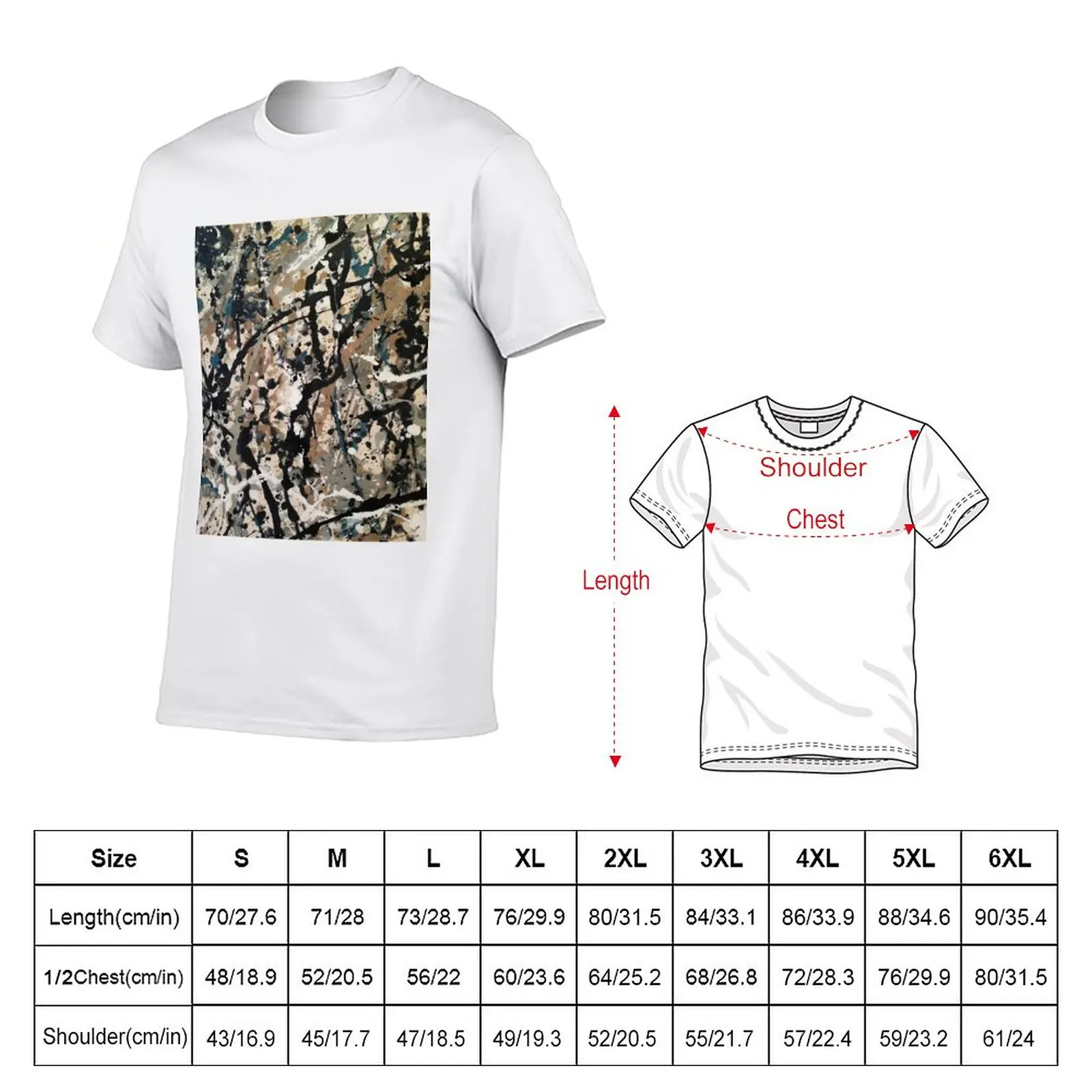 New Jackson pollock T-Shirt sports fan t-shirts summer tops Anime t-shirt boys animal print shirt mens cotton t shirts