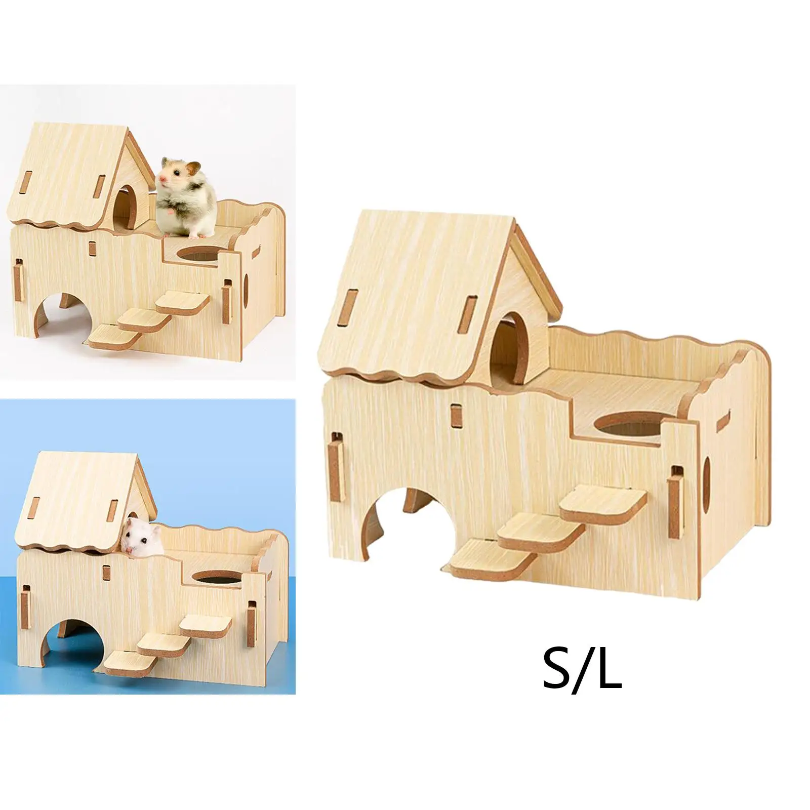 Hamster House Guinea Pig Castle Tiny House Hamster Maze for Dwarf Mice Small Animals