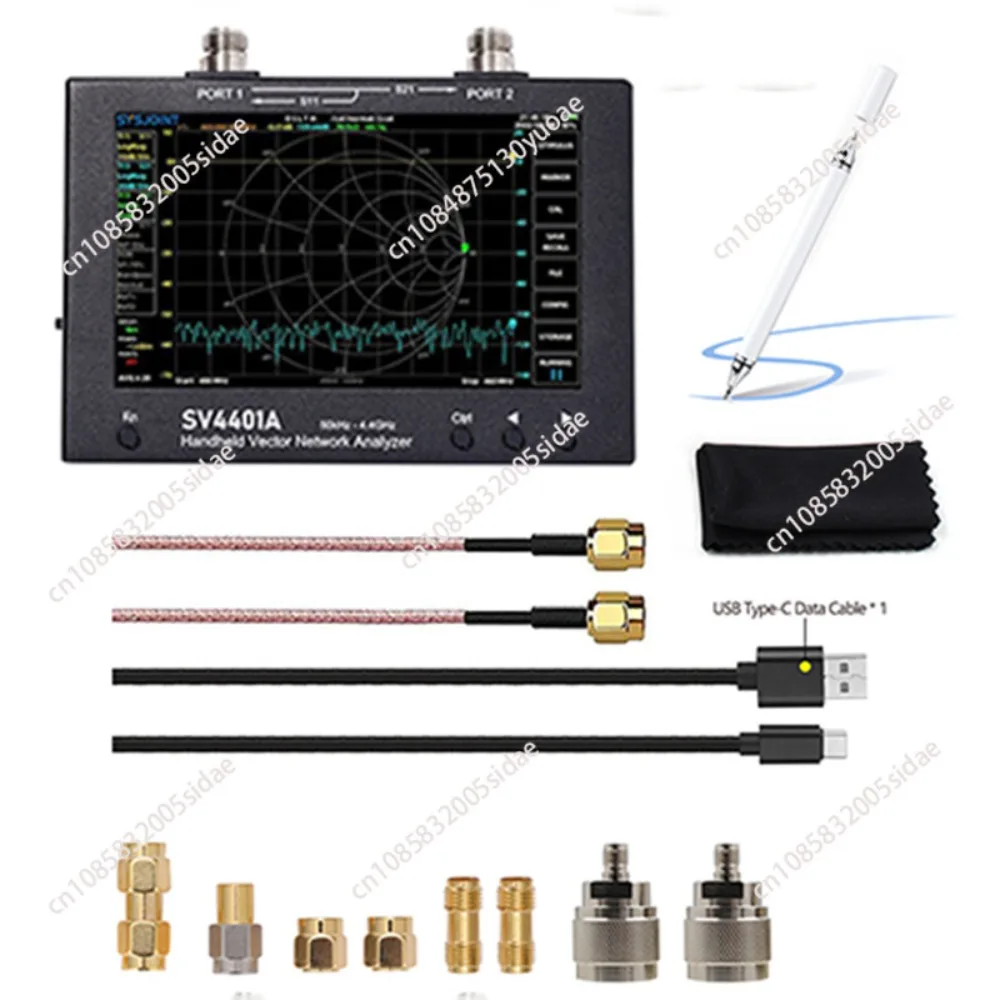 SV4401A 7 inch Touch LCD 50KHz~4.4GHz Vector Network Analyzer HF VHF UHF Antenna Analyzer Upgrade of NanoVNA VNA FCC CE