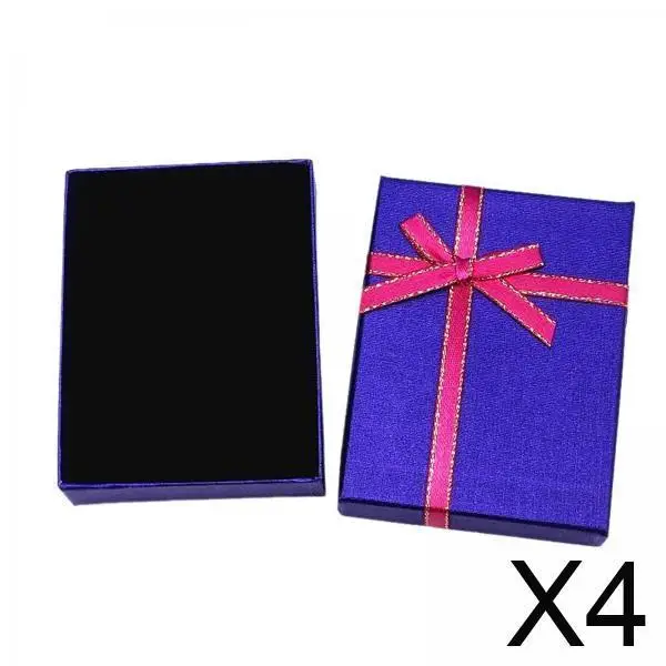 

4x шкатулка для драгоценностей, подарочная коробка, универсальная маленькая шкатулка для сувениров, чехол с сокровищами, футляр для ювелирных изделий для ожерелья, браслетов, подвесок, серег, подвесок