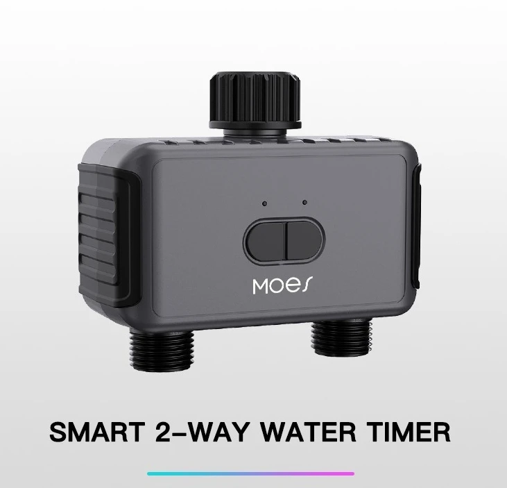 2025Bluetooth graffiti maison intelligente double sortie vanne d'eau d'irrigation télécommande jardin arroseur chronométré vanne d'irrigation goutte à goutte