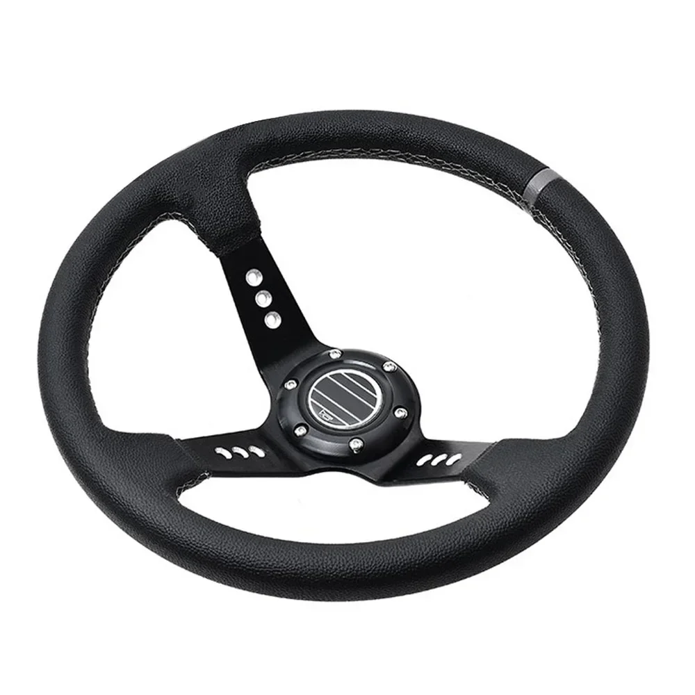 14inch Universal Racing Steering Wheel 350MM 6 Bolts Horn Car Steering Wheel Pvc Drifting Game Sport Steering Wheel Auto Parts