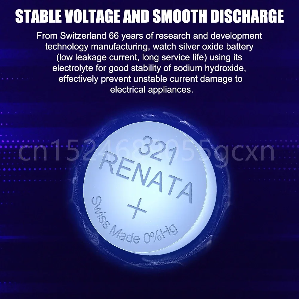 Renata Silver Oxide Watch Battery 321 SR616SW 616 1.55V 100% original brand renata 321 renata 616 battery