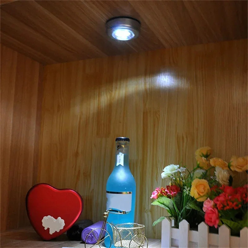 3Pcs/lot Bedroom Wardrobe Lighting Touch Control Night Light Wireless LED Cabinet Lights 3*AAA Battery Powered Closet Light