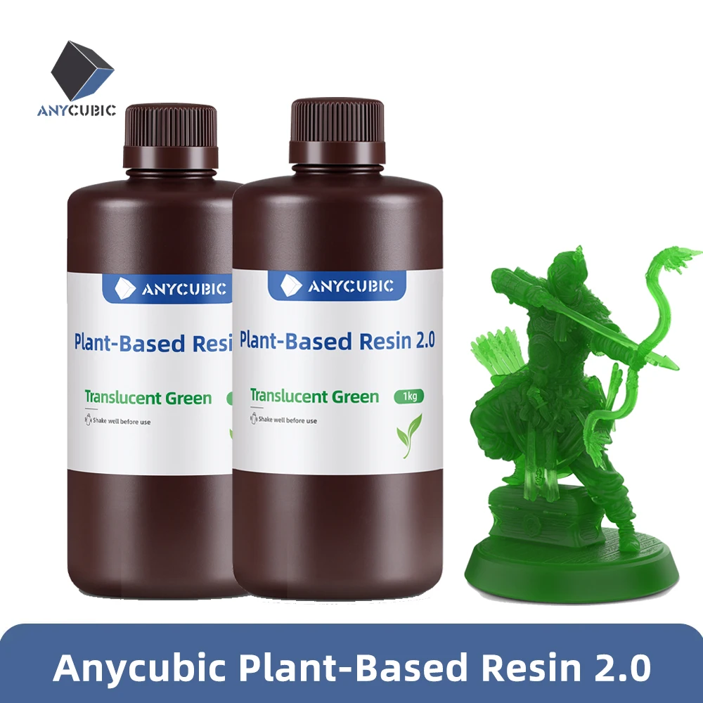 

ANYCUBIC Plant-based ECO UV Resin 2kg/4kg For LCD 3D Printer 3D Printing Material, Ultralow Odor Without Nasty