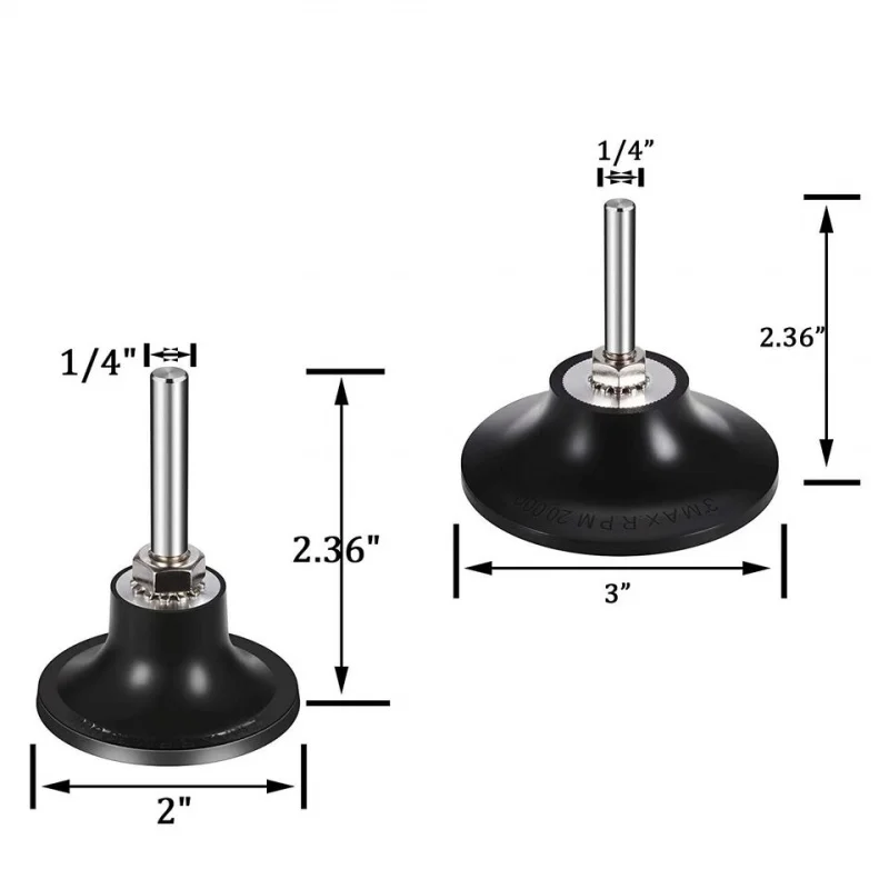 2pcs-set 50sets-carton 2 & 3in Roll Lock Sanding Disc Pad Holder with 1/4 \ 