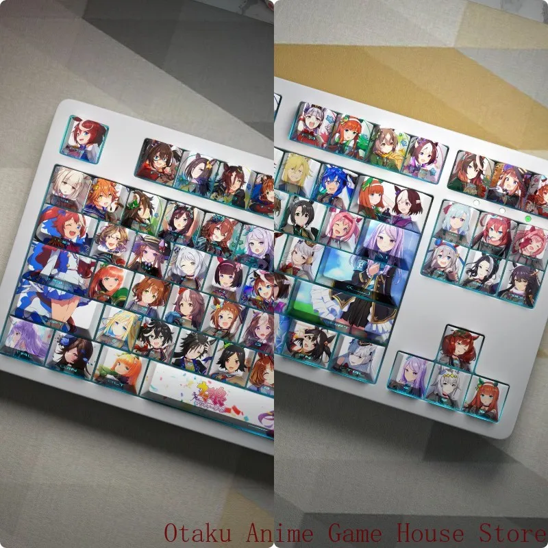 Umamusume: Pretty Derby Tokai Teio Gold Ship Agnes Tachyon Keycaps Anime PBT Cherry Profile for Mechanical Keyboard Gift Cosplay