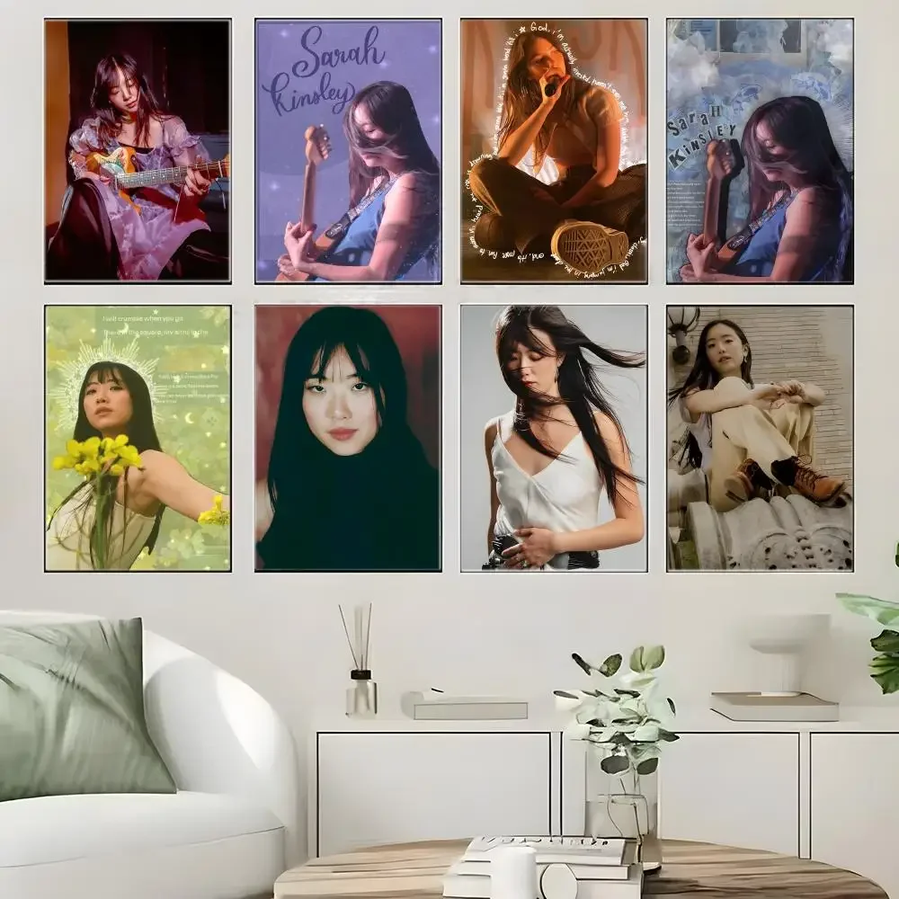 Female Singer S-Sarahs Kinsleys Poster Self-adhesive Art Waterproof Paper Sticker Coffee House Bar Room Wall Decor