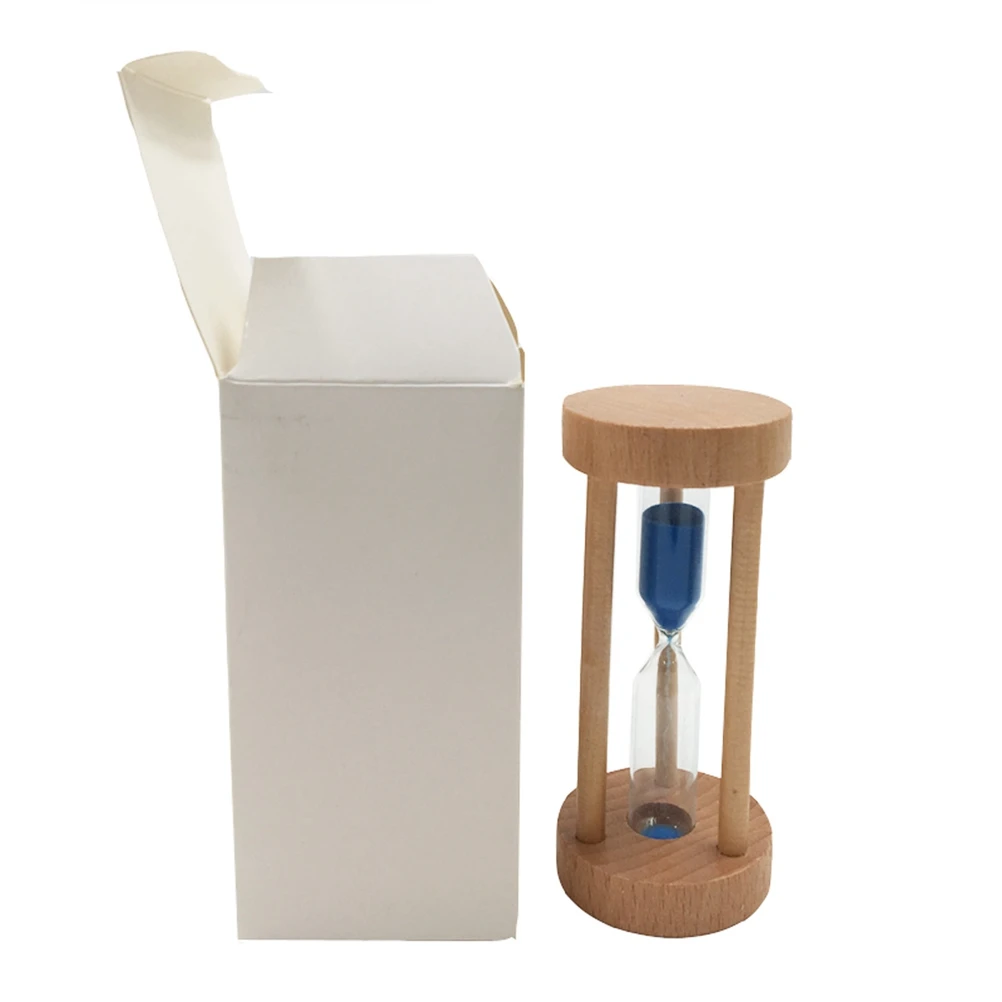 

3 Min Wooden Sandglass Blue Timer Clock For Home Office Decor Sand Timer Hourglass Desktop Decoration Tool Kitchen Bar Accessory