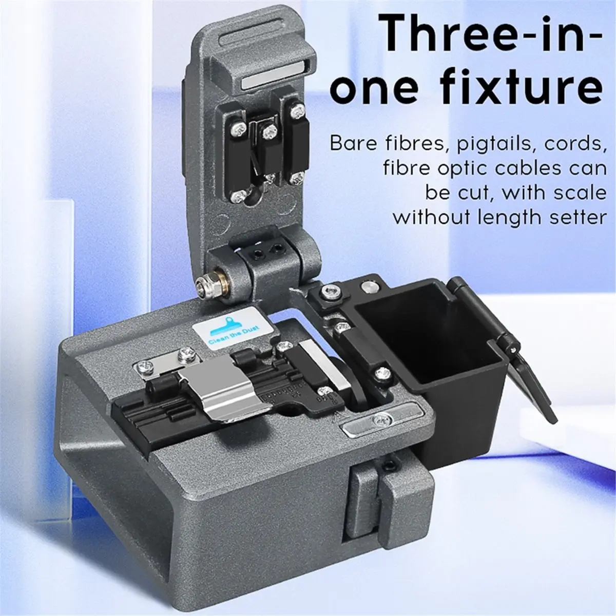 2026 New -X5 Fiber Cleaver FTTH Optical Fiber Cable Cutter Tool Fiber Optic Cutting Knife with Waste Fiber Box