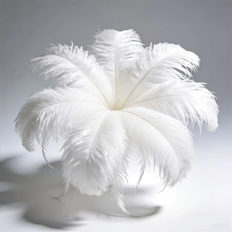 

30-35cm Colorful White Ostrich Feathers for Crafts Carnival Decoration Table Centerpieces Plume for Vases Handicraft Accessories