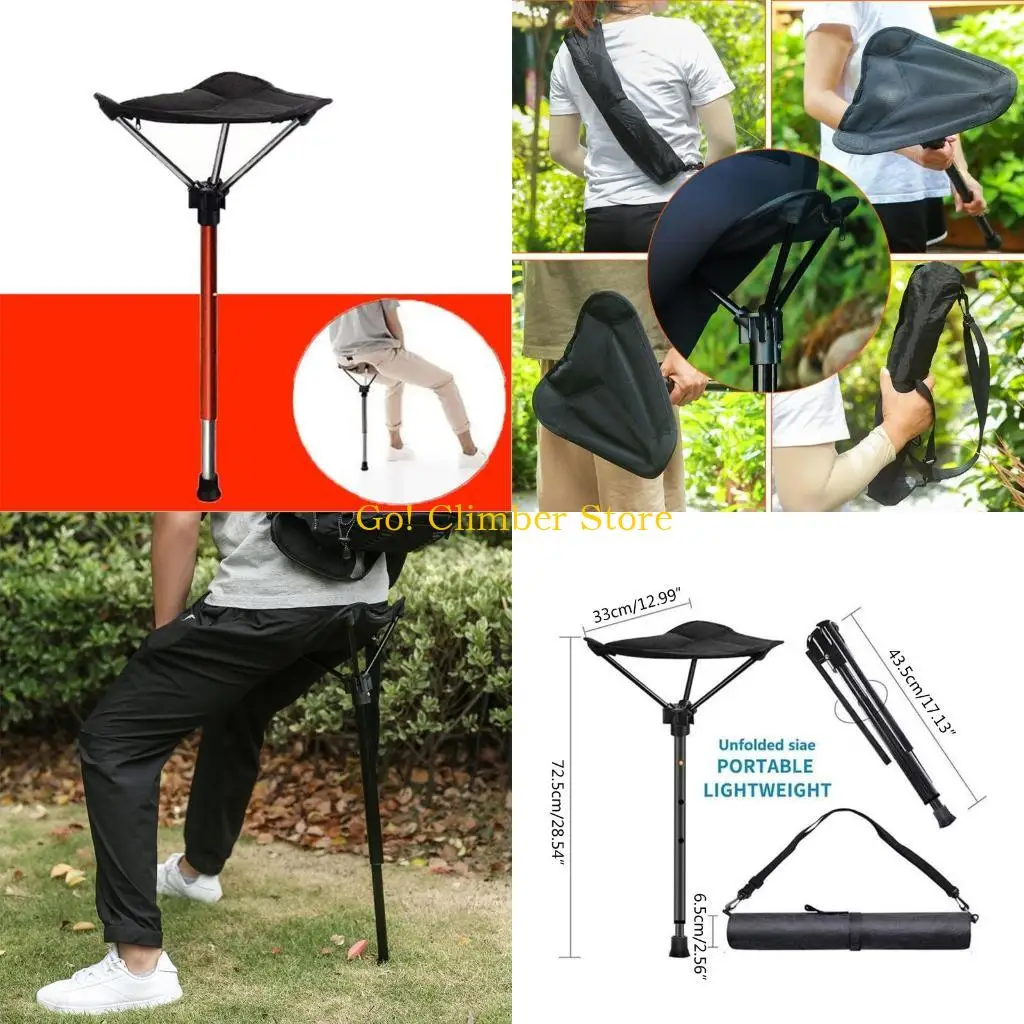 

Q84C Регулируемый телескопический складной стул, портативный высокий стул на одной ножке, высокий бездельник, стул для кемпинга,