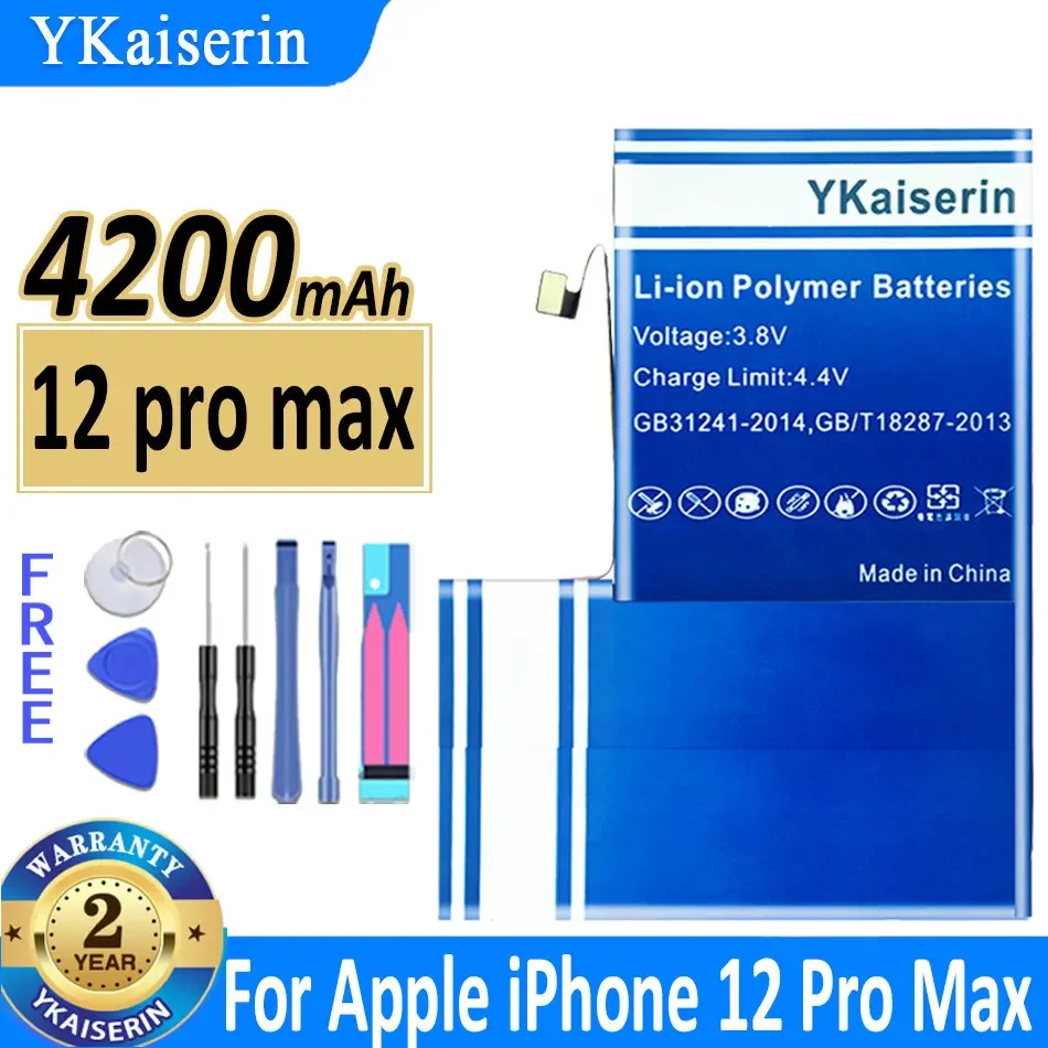 

YKaiserin Battery for Apple IPHONE 12 Pro Max IPHONE12 A2411 A2342 A2410 A2412 Mobile Phone Batteries Tools