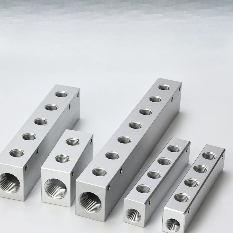 25x20mm 1/4" BSP Female Pneumatic Fitting Quick Connector Gas Distributor Manifold Splitter Aluminium Block For Air Compressor