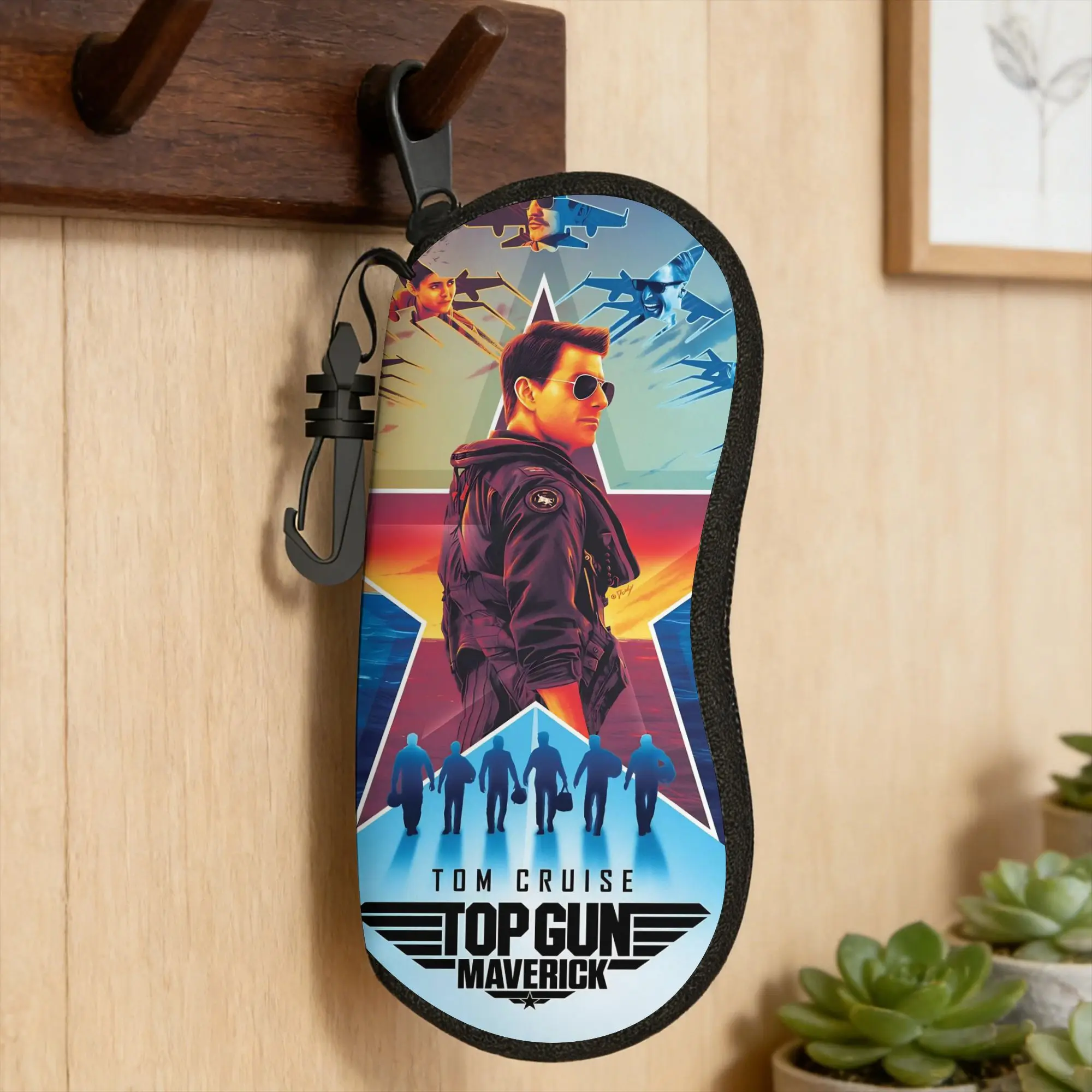 Top Gun Sign Tom Cruise Fighter  Glasses Case  Print Sunglasses Pouch Classic Convenient Glasses Box Men Women Eyewear Bag