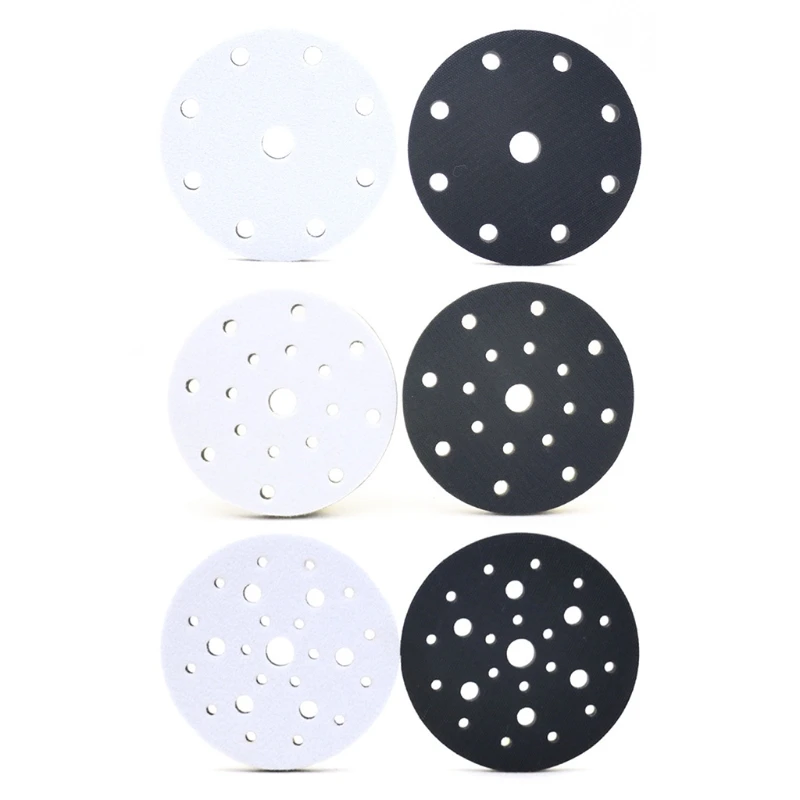 Hook and Loop Soft Sponge Cushion Interface Buffer Pad Sanding Disc Backing Pads 17 Holes 25 Holes 9 Holes Backing