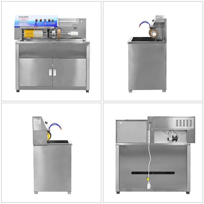 Commercial Shoe Washer, 1.2kW 15-20 Pairs Industrial Washing Machine, Sterilizing Drying Polishing Shoe Cleaner Machine