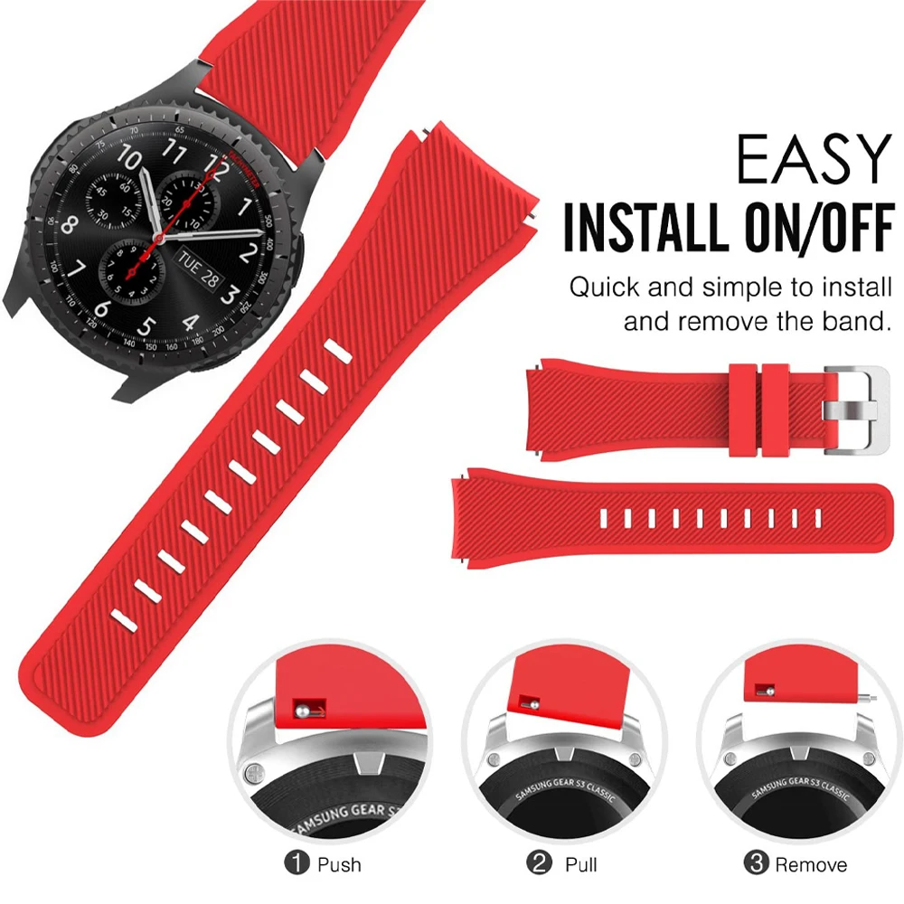 22Mm Silicone Strap…