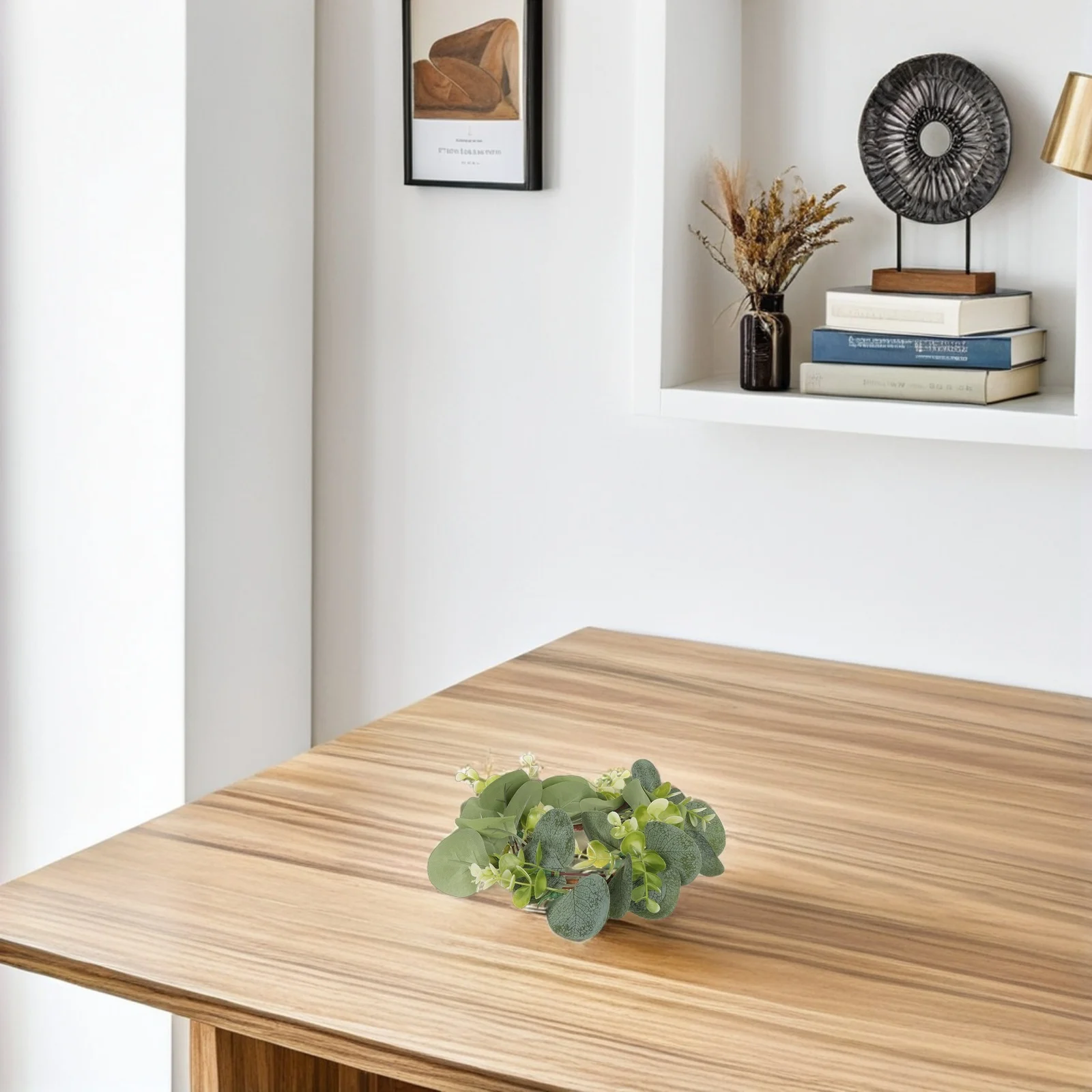 

3Pcs Artificial Eucalyptus Leaf Wreath Realistic Spring Summer Door Cabinet Greenery Indoor Outdoor Decor All Year Wreath