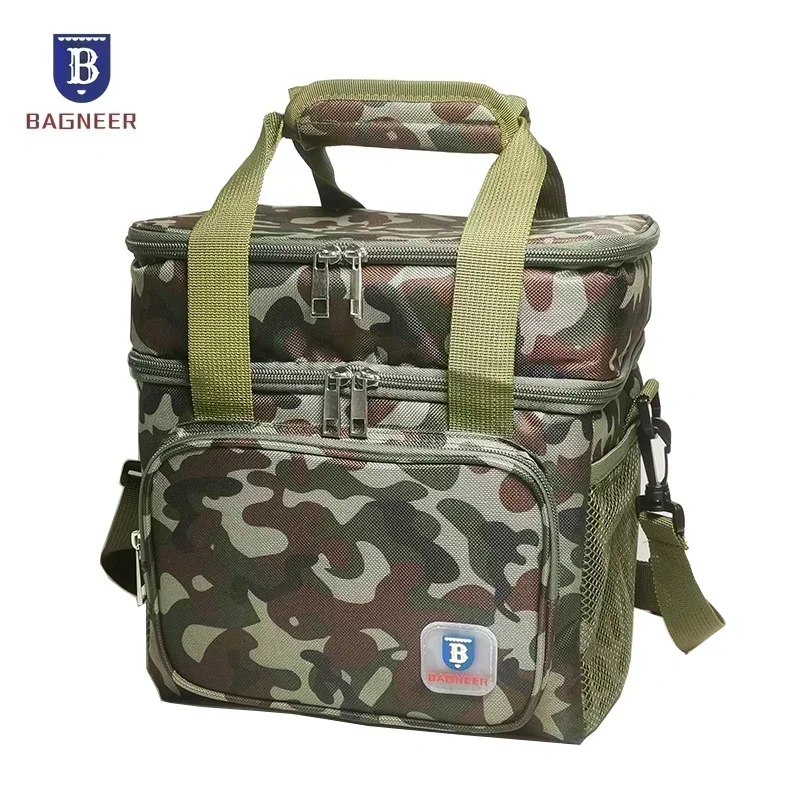 BAGNEER Thermal Lunch Bag Camping Picnic Food Cooler Bags Insulated Case Waterproof Office School Lunchbag Shoulder Cooling Box