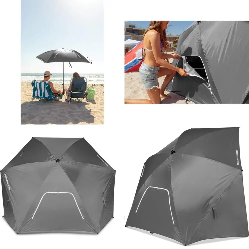 

Optimized View Angled Shade Canopy Umbrella with SPF 50+ for Sports Events