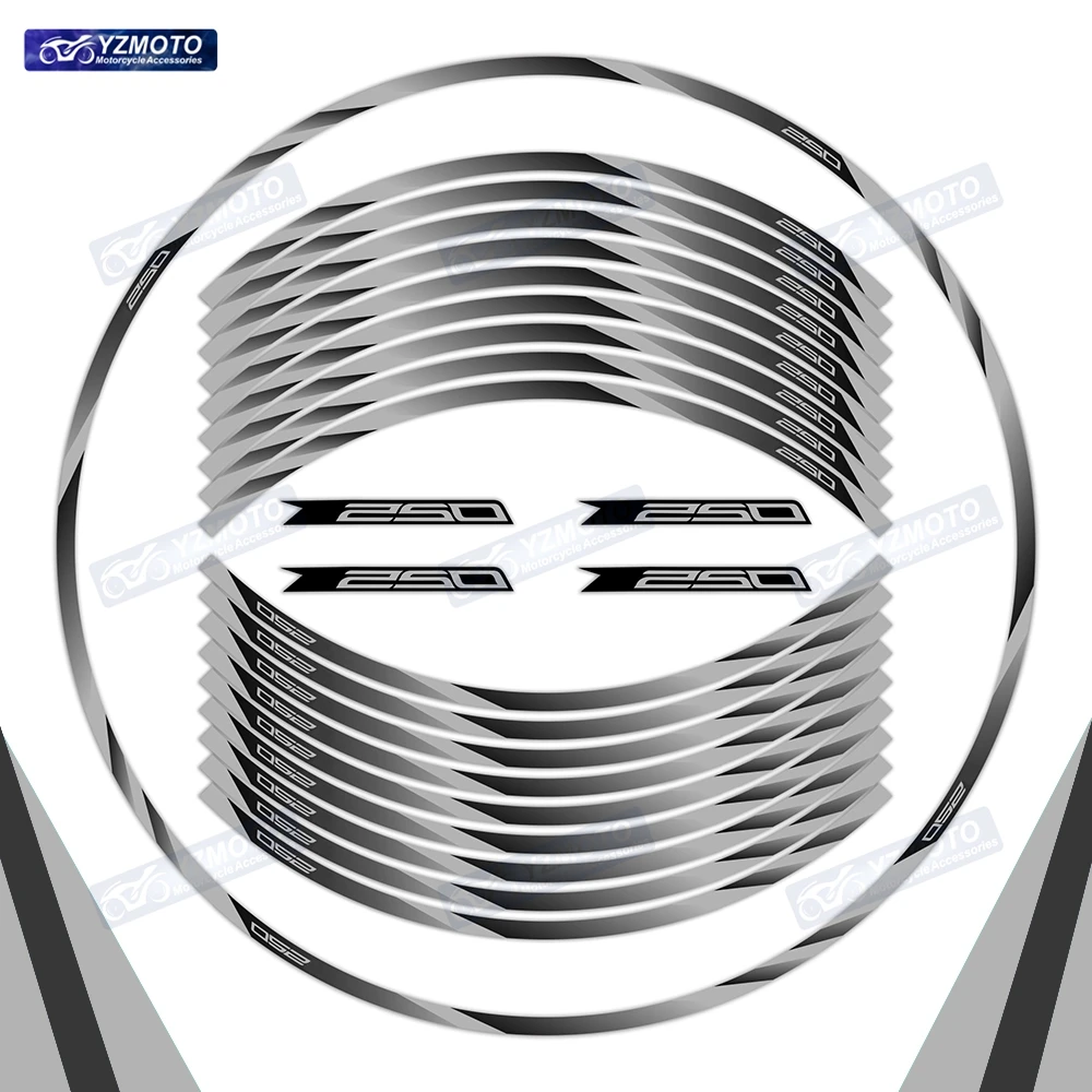 

For Z250 Motorcycle Accessories Sticker 17 Inch Front And Rear Wheel Hub Decal Waterproof Reflective Decoration Rim Stickers