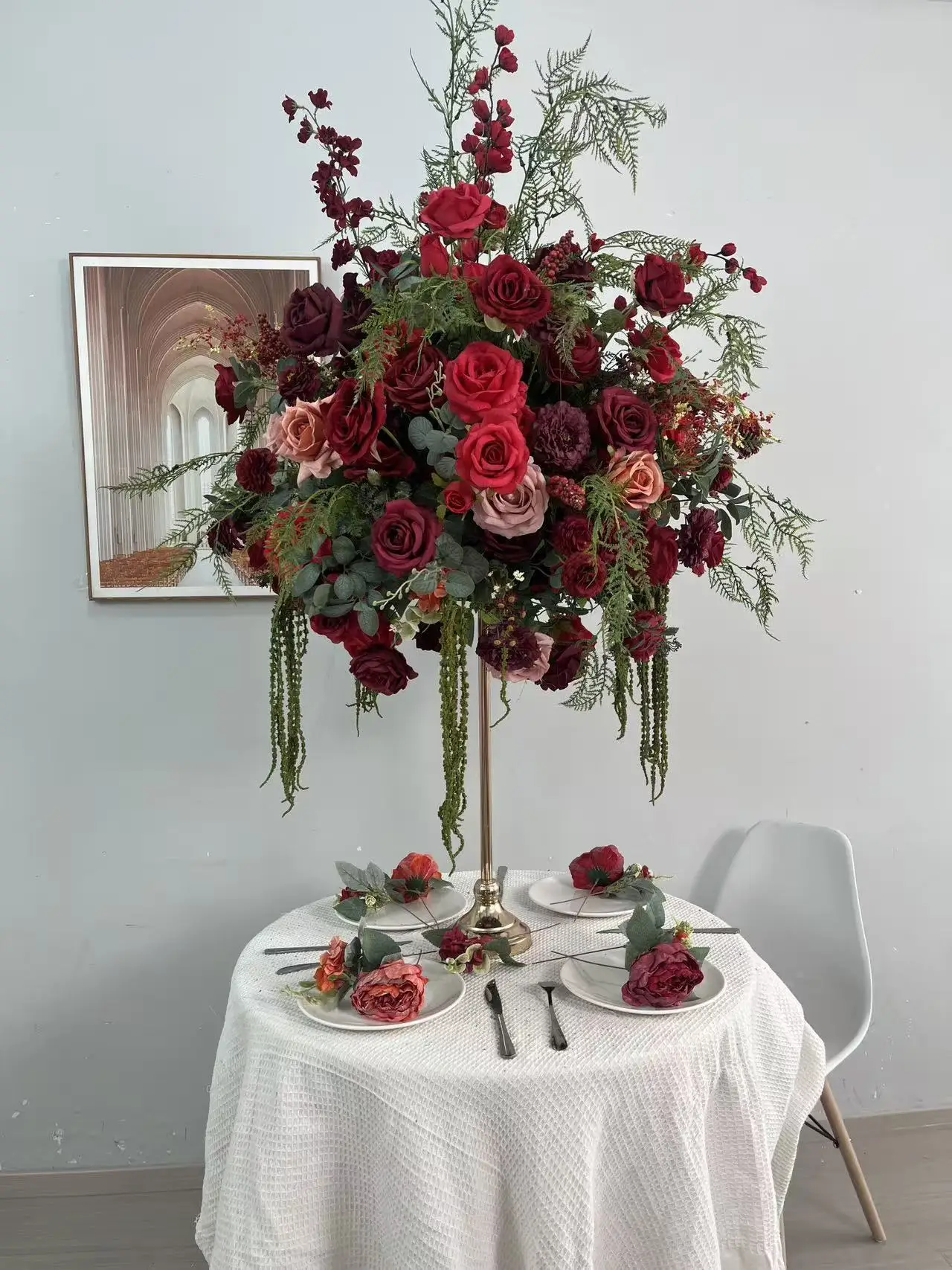 Maßgefertigte 60CM Große Seiden-Rosenkugel Künstliche Pomander-Kugel für Hochzeitsempfänge, Tischdekoration, Ladenpräsentation, Großhandel Blumen-Requisite – Detail 2