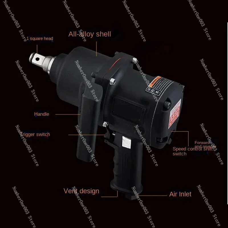 Large Strong Torque Pneumatic Impact Wrench, Industrial Grade, 2800N-M, Auto Repair Tools, 4600Rpm