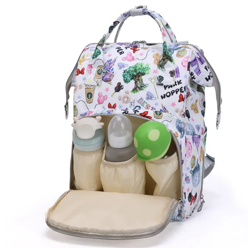 Disney New Backpack, Simple and Fashionable Outing Mother and Baby Bag, Casual Large-capacity Trendy and Fashionable Mommy Bag