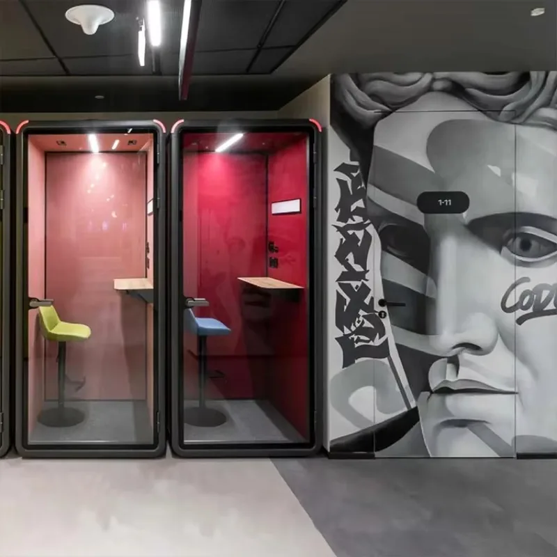 Office Privacy Work Cabin Removable Fast Assembling Noise Cancelling Booth Acoustic Phone Booth For Study Quiet Calls