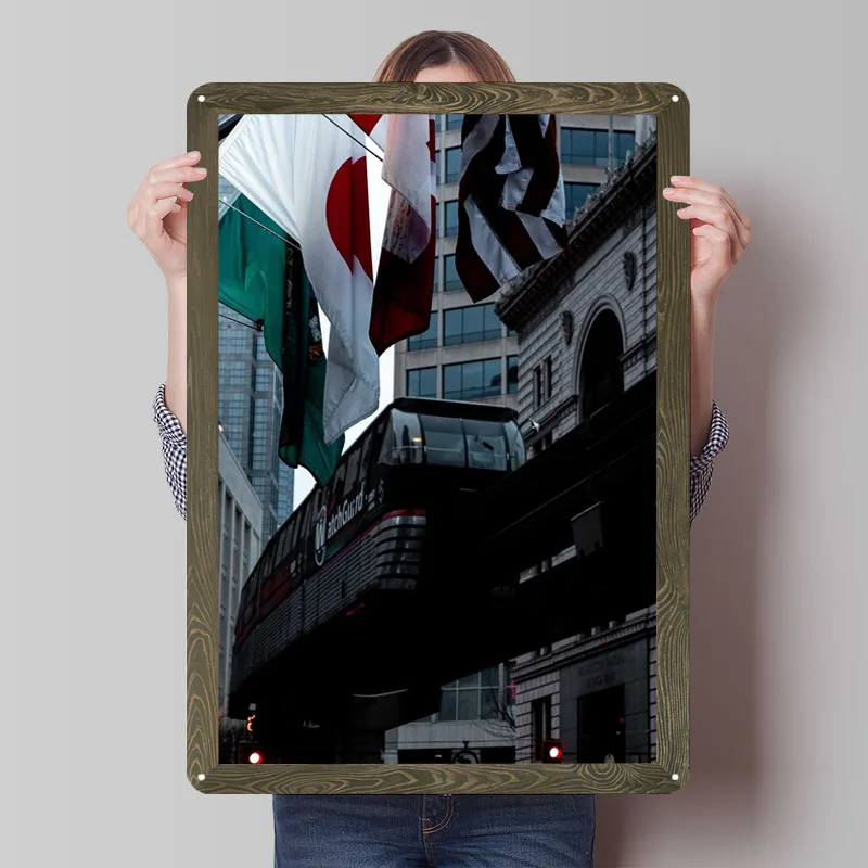 Металлические вывески Seattle Monorail, постер города, палочка Deko, жестяная вывеска на заказ для настенного художественного украшения, украшения для гостиной